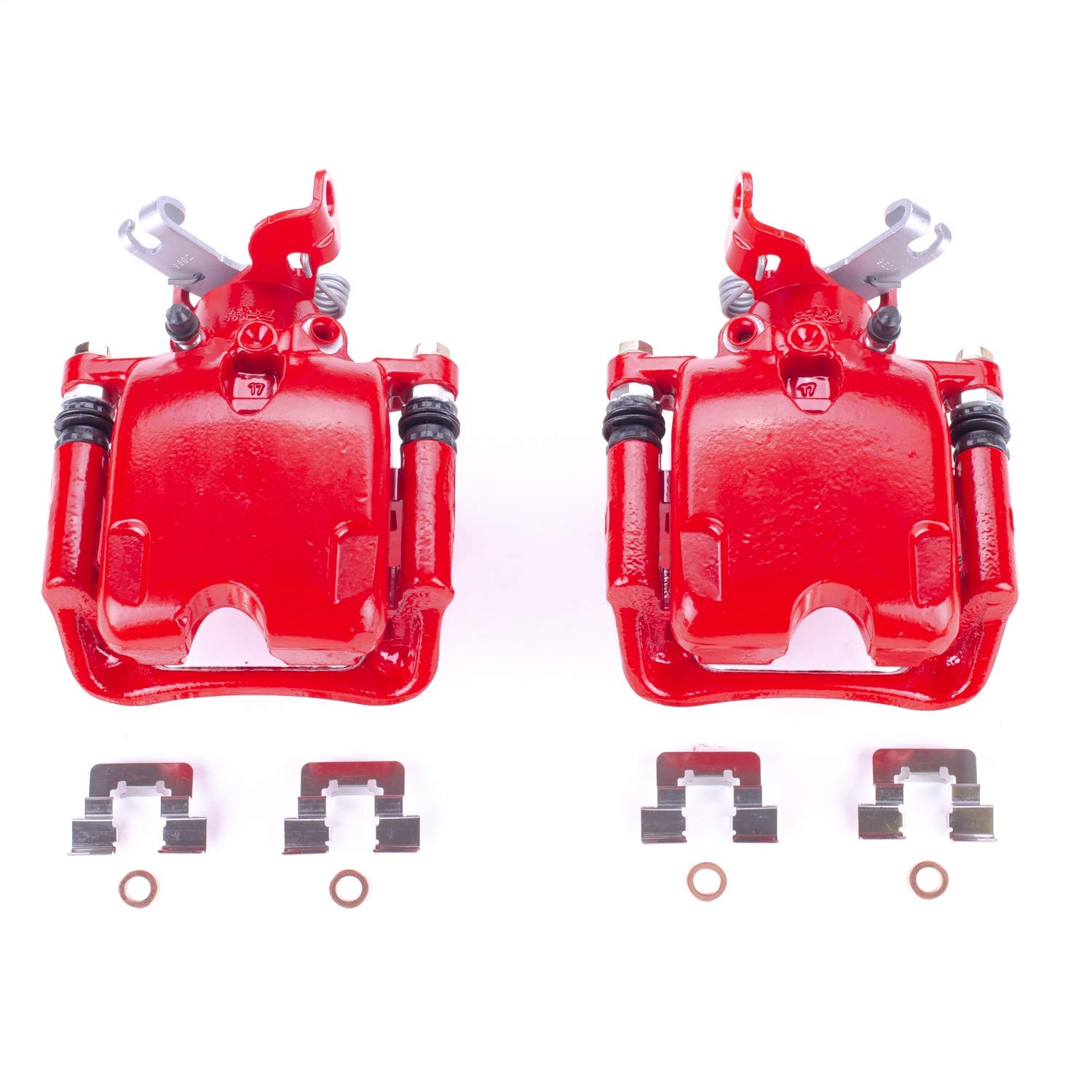 Power Stop S5400A High-Temp Red Powder Coated Brake Calipers - Compatible with Buick LaCrosse, Regal, Cadillac XTS, Chevrolet Impala & Malibu - Durable Performance Brake Upgrade for Daily Driving & High-Speed Conditions