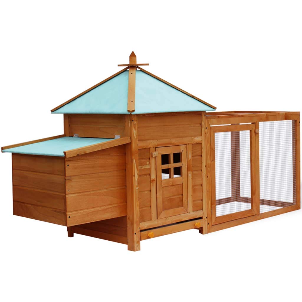Premium Firwood Outdoor Chicken Coop with Nesting Box - 74.8