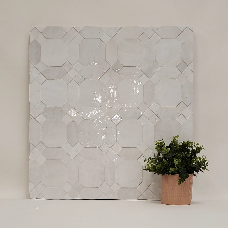 Handmade Moroccan Zellige Mosaic Tiles - Authentic Geometric Patterns for Kitchen Backsplash & Bathroom Decor