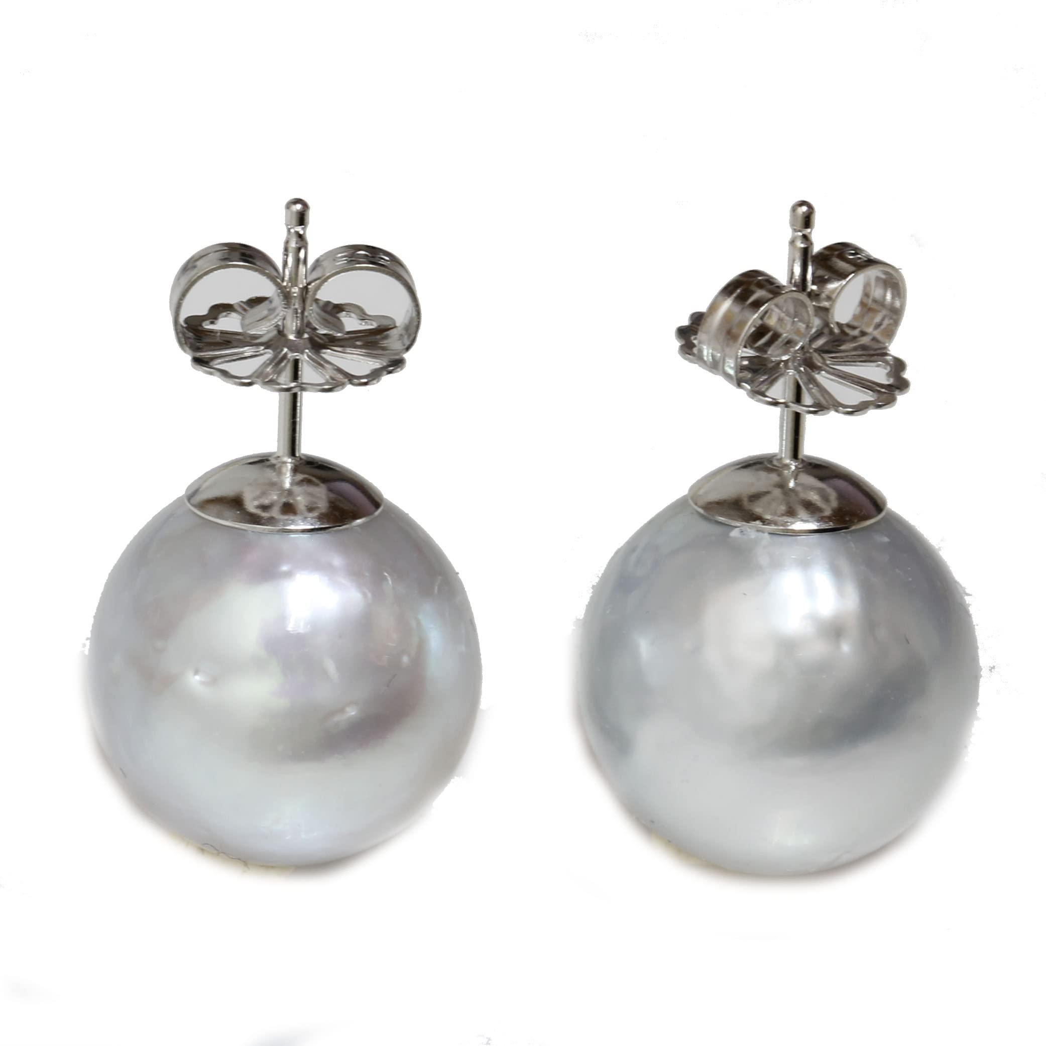14MM AAA Grade Blue South Sea Pearl Stud Earrings for Women - Perfect Gift for Anniversary, Birthday & Special Occasions