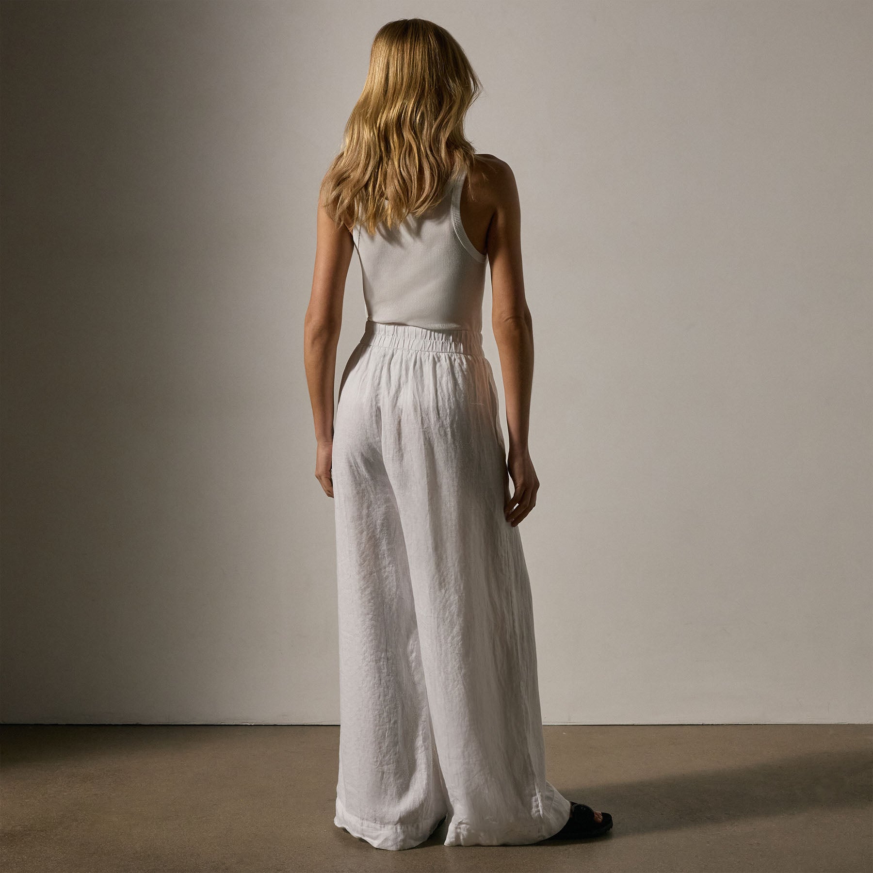 Lightweight Linen Wide Leg Pants for Women - Breathable Summer Trousers in White | Perfect for Beach, Vacation & Casual Wear