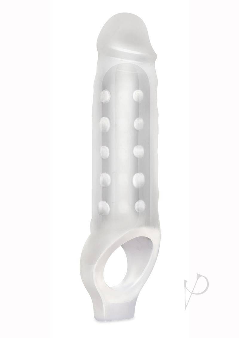 Blue Line CandB Gear Mighty Extender Penis Sleeve - Clear Silicone Male Enhancement for Couples & Solo Play - Perfect for Spicing Up Intimacy & Enhancing Pleasure