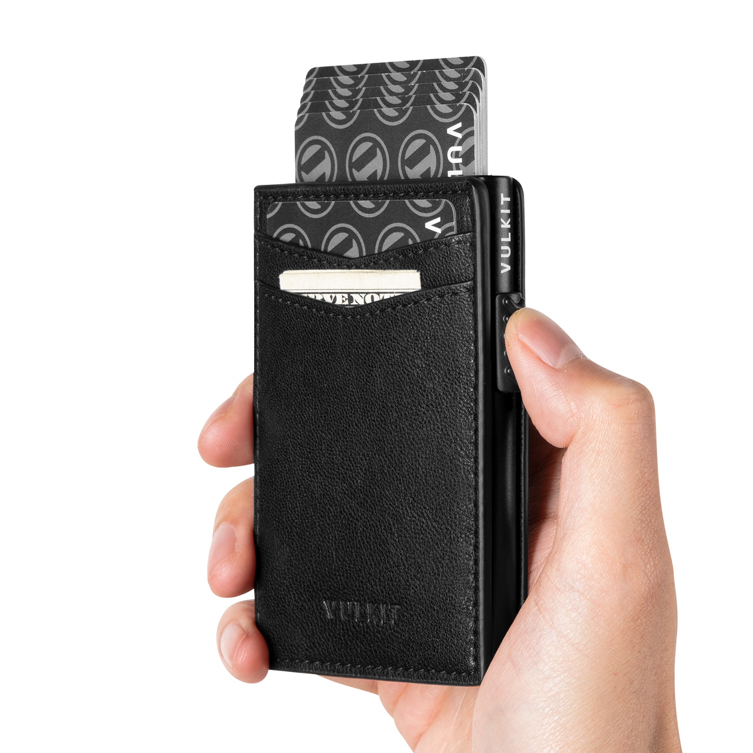 VC301 Men's Slim RFID Blocking Wallet - Ultra Thin Pop Up Card Holder with 2 Outer Slots | Minimalist Front Pocket Wallet for Everyday Carry & Travel
