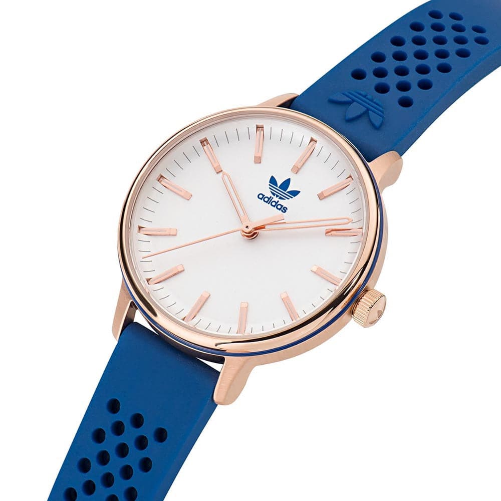 Adidas Original Unisex Watch with White Dial & Blue Silicone Strap - Model AOSY23027 | Sporty Casual Style for Men & Women | Perfect for Everyday Wear, Fitness & Outdoor Activities