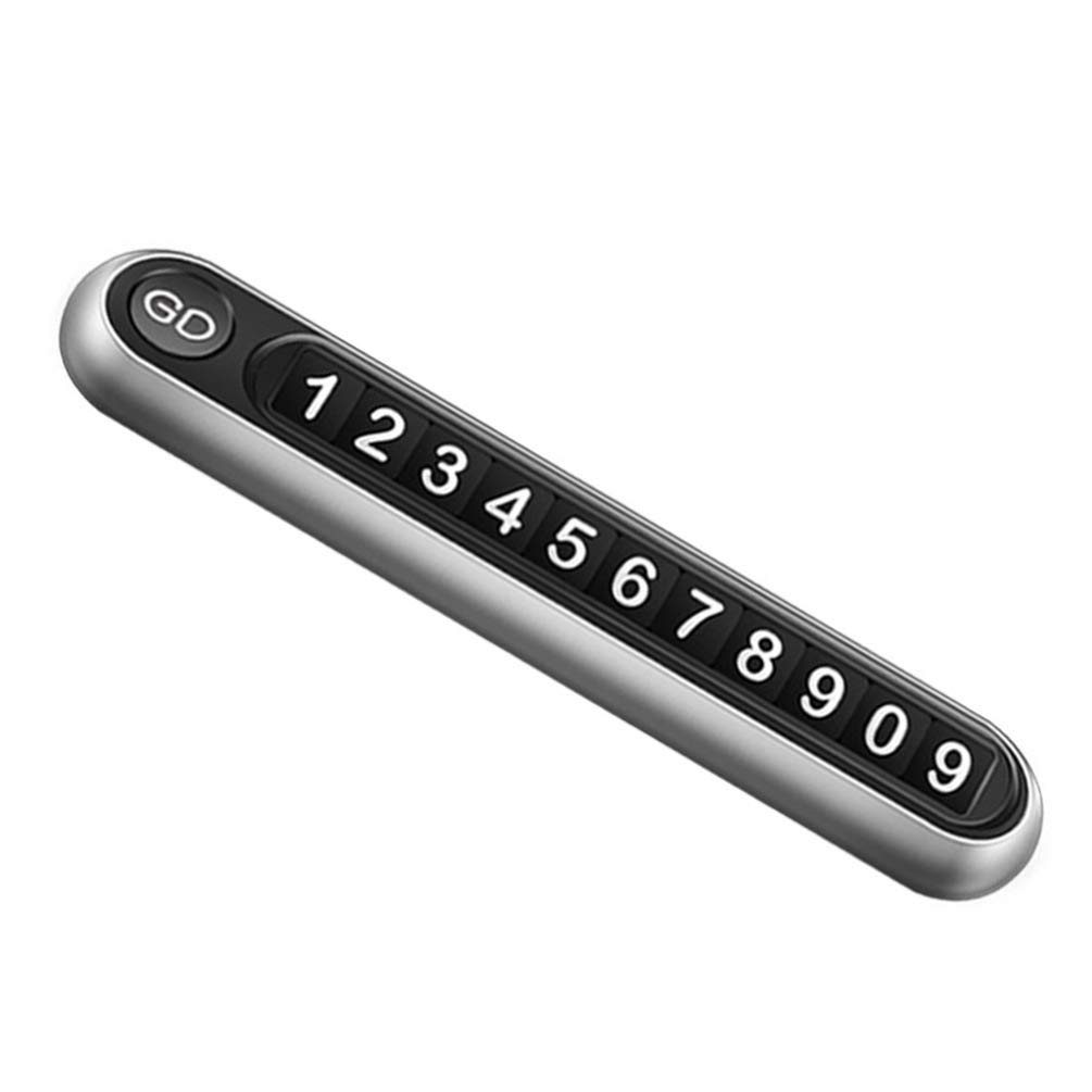 BESPORTBLE Aluminum Alloy Temporary Parking Sign with Phone Number Plate - Car & Truck Parking Display for Quick Stop, Emergency, Delivery & Visitor Identification