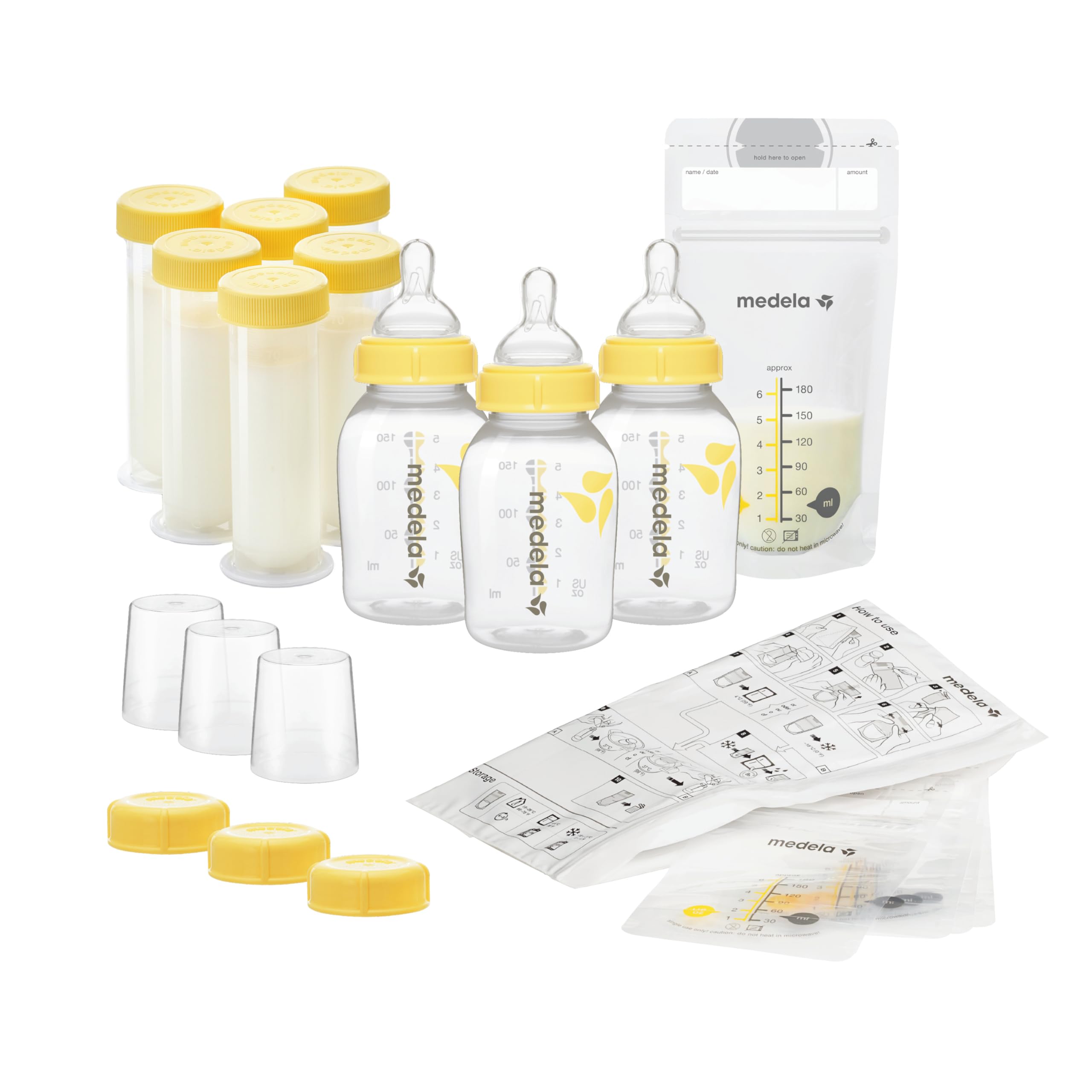 Medela Classic PersonalFit Flex Double Electric Breast Pump Kit with Complete Breast Milk Storage System - BPA-Free, Includes Bottles, Nipples, Travel Caps & Storage Bags | Perfect for Working Moms, Travel & Hospital Use