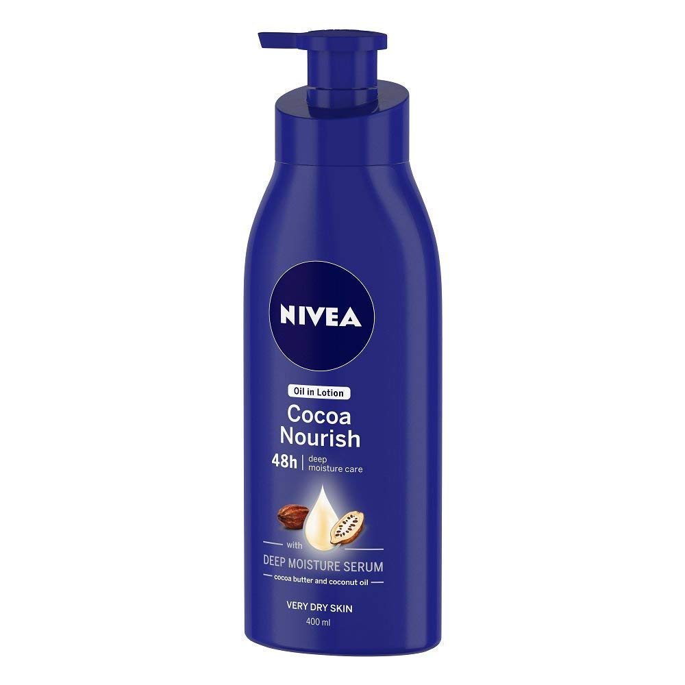 NIVEA Cocoa Nourish Body Lotion for Dry Skin, 400ml - Deep Hydration & Long Lasting Moisture for Smooth & Soft Skin - Perfect for Daily Use & After Shower Care