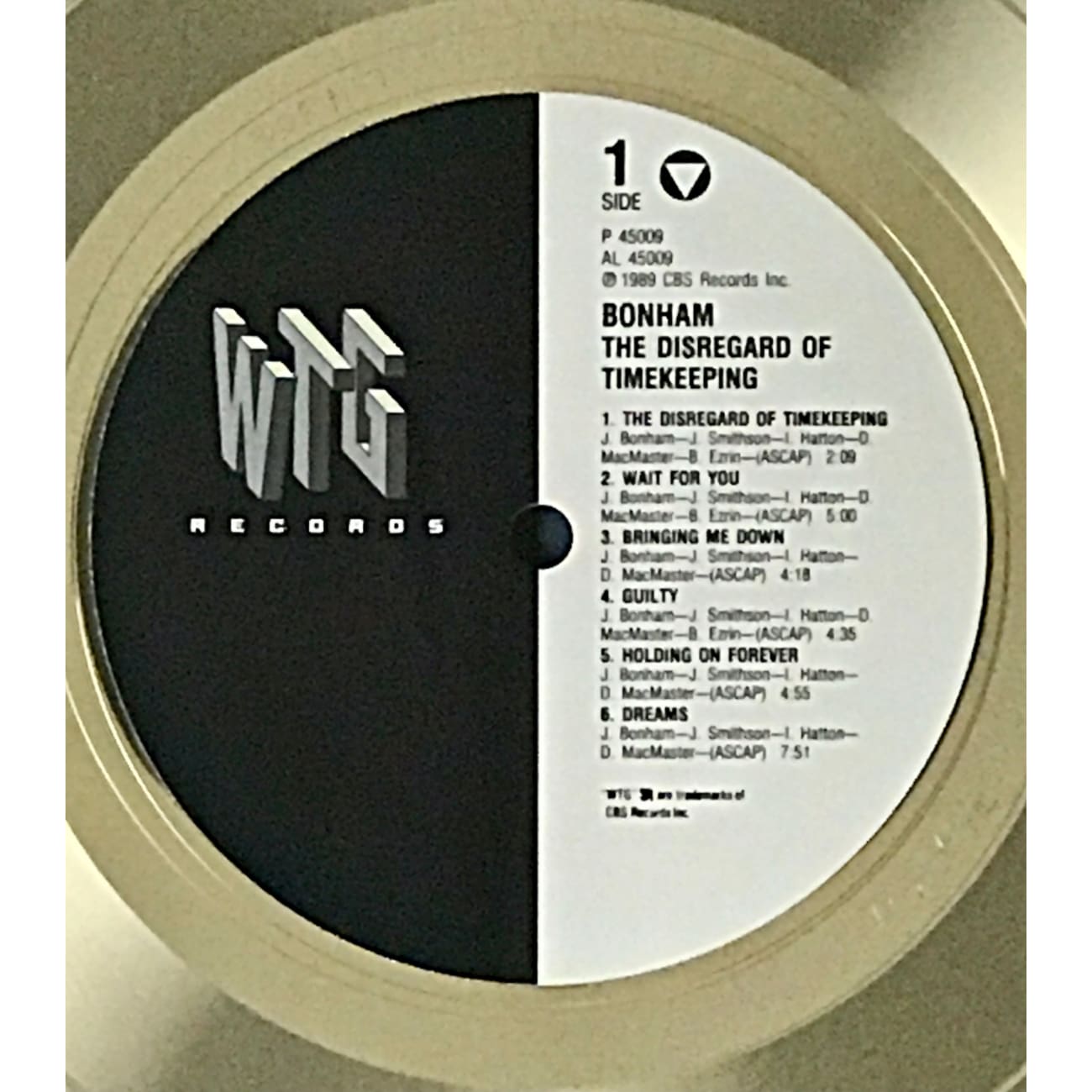 Bonham The Disregard of Timekeeping RIAA Gold Certified Vinyl Record LP - Perfect for Classic Rock Collectors & Music Enthusiasts