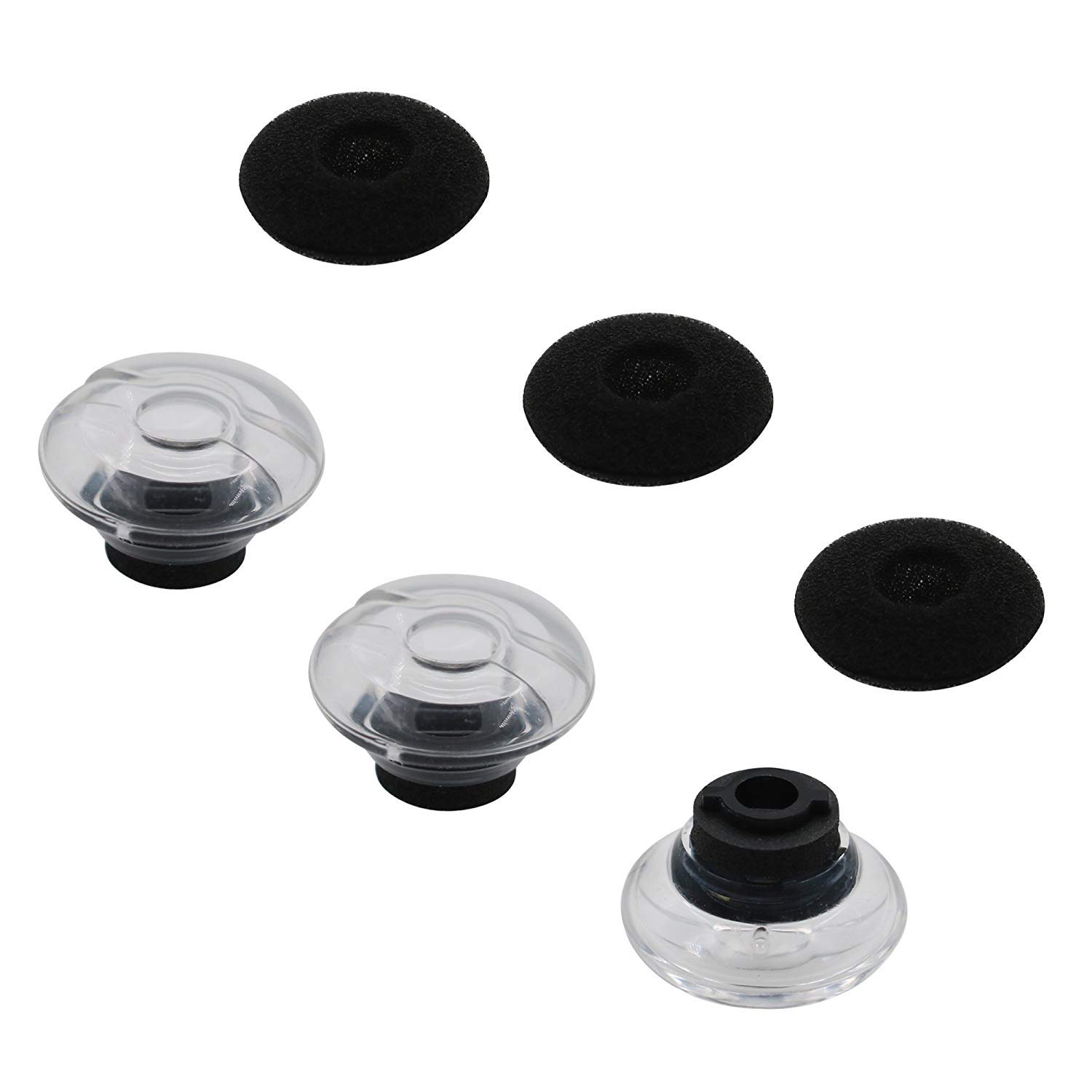 ALXCD Soft Gel Ear Tips & Foam Covers for Voyager Legend Headset - 3 Pairs of Comfortable Replacement Earpads (Large Size) - Perfect for Office Calls, Gaming, and Music Listening