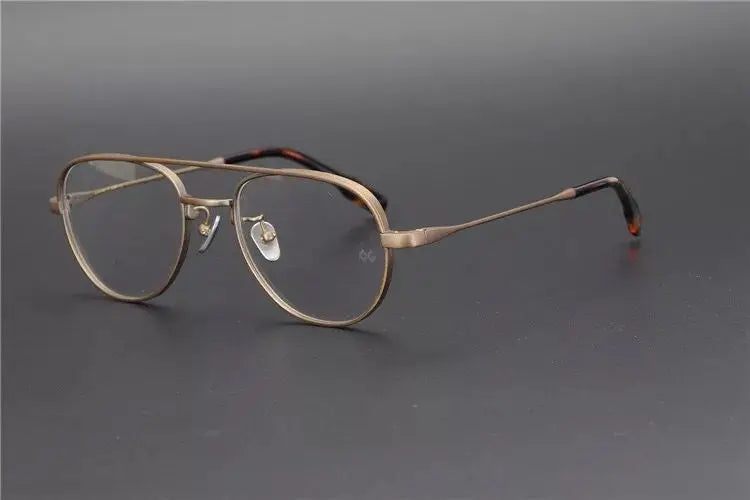 Stylish Aimee Unisex Full Rim Oval Double Bridge Titanium Eyeglasses Frame 9531 - Lightweight & Durable for Work, Reading & Everyday Wear