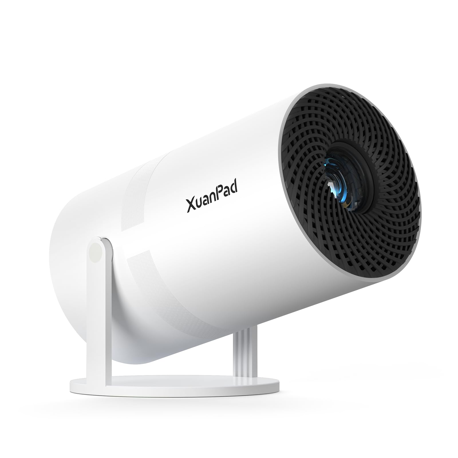 XuanPad 4K 1080P Mini Projector with WiFi & Bluetooth - Android OS Portable Movie Projector, 210° Rotatable Stand, Built-in 8000+ Apps, Dust Removal & Cooling System - Perfect for Home Theater, Outdoor Movies, Office Presentations & Classroom Teaching