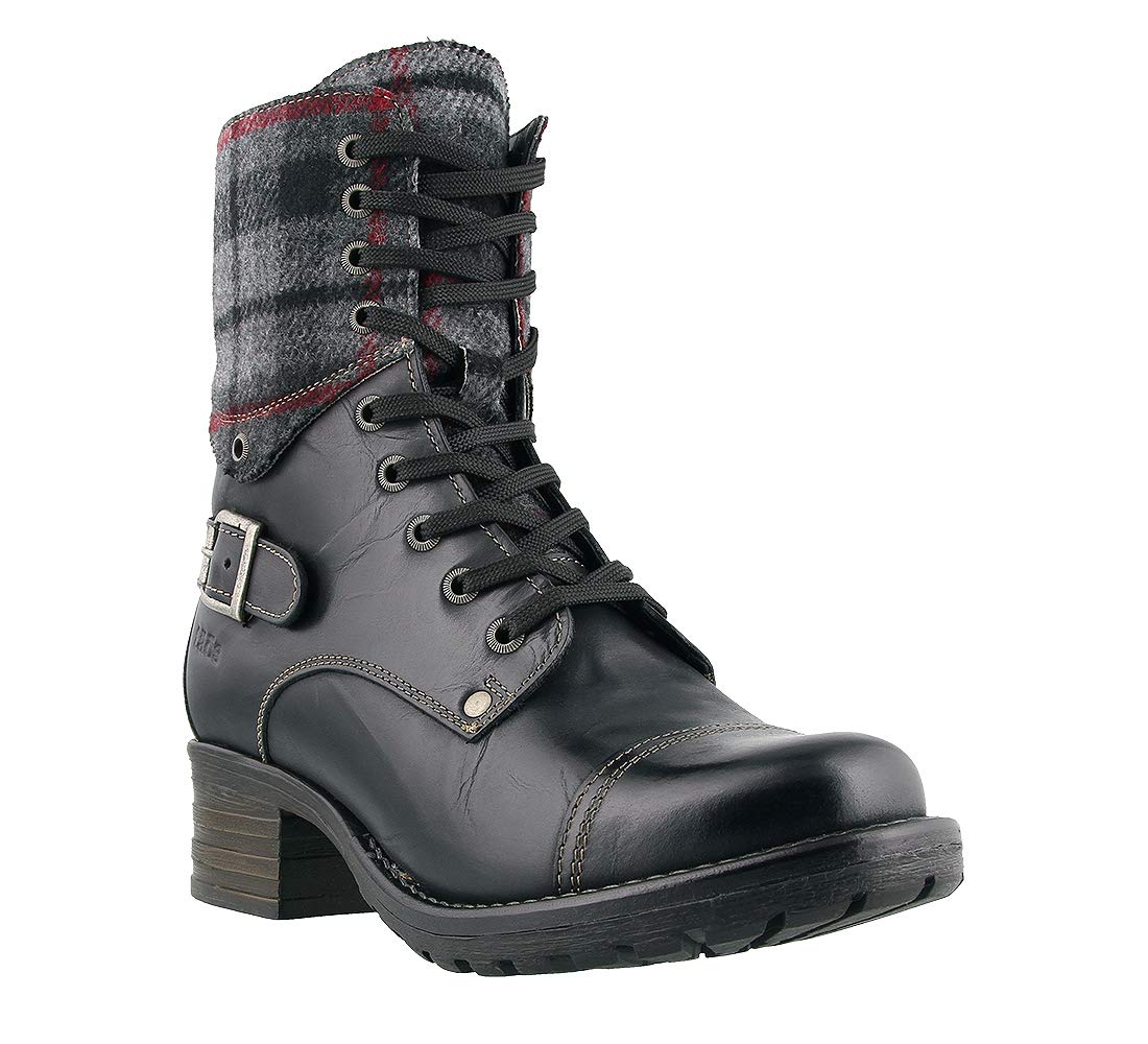 Taos Crave Women's Boots - Stylish & Comfortable Ankle Boots with Lace-Up & Side Zipper, Removable Arch Support Footbed - Perfect for Fall Fashion, Office Wear & Casual Outings
