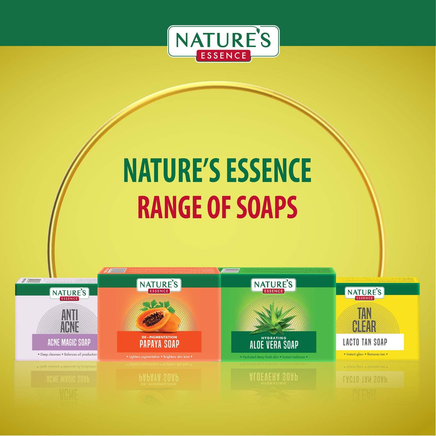 Nature's Essence Tan Clear Lacto Tan Soap - 75g Natural Skin Brightening Soap for Bath & Shower | Gentle Exfoliation & Even Skin Tone | Perfect for Daily Use & Glowing Complexion
