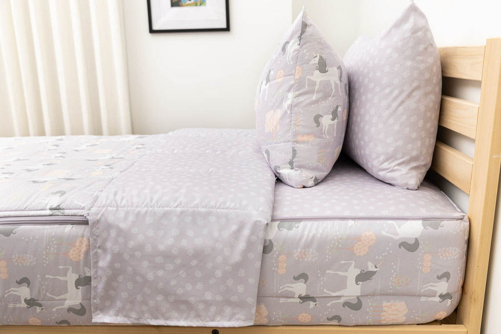 Enchanted Fairytale Zipper Bedding Set - Soft & Breathable Kids Bed Sheets for Cozy Sleep - Perfect for Nursery, Bedroom, and Fantasy-Themed Decor