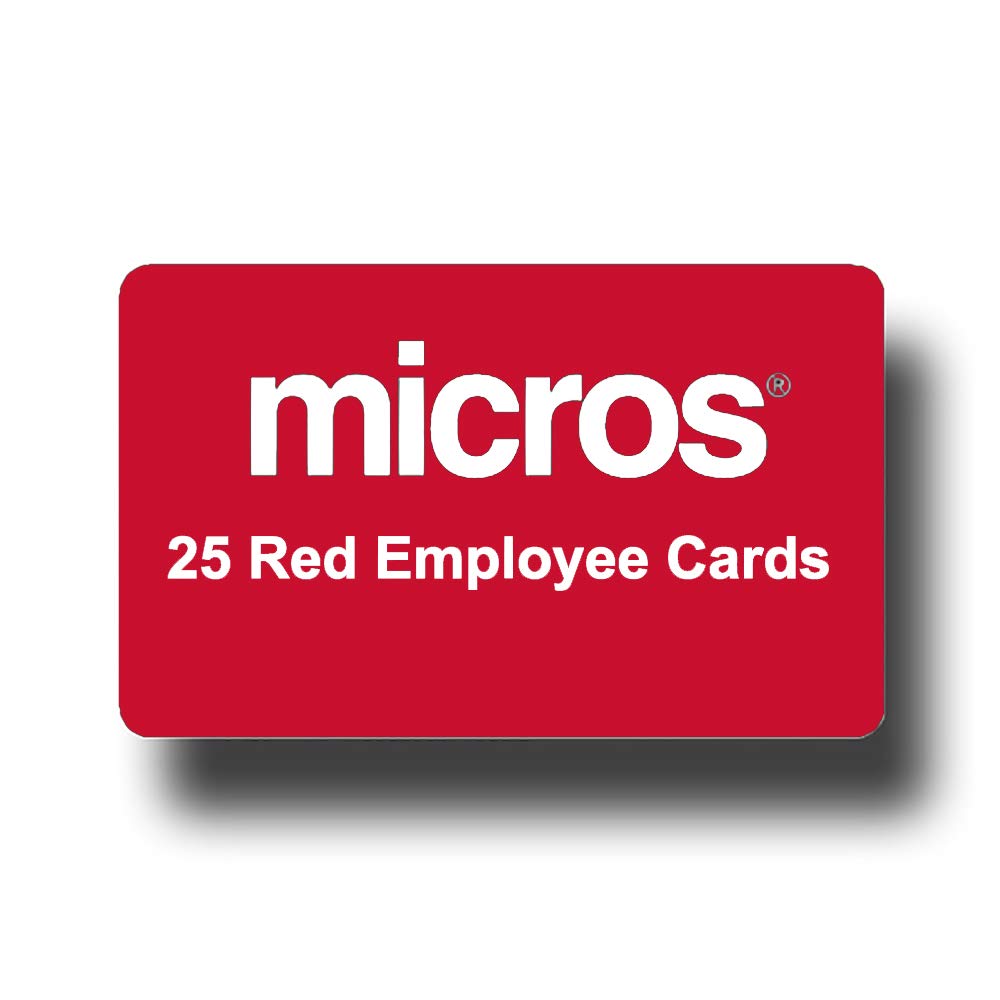 25 Pack Red Micros Manager Cards - Durable Employee ID Badge Holders for Restaurant & Retail Staff - Perfect for Hospitality, Security & Office Use