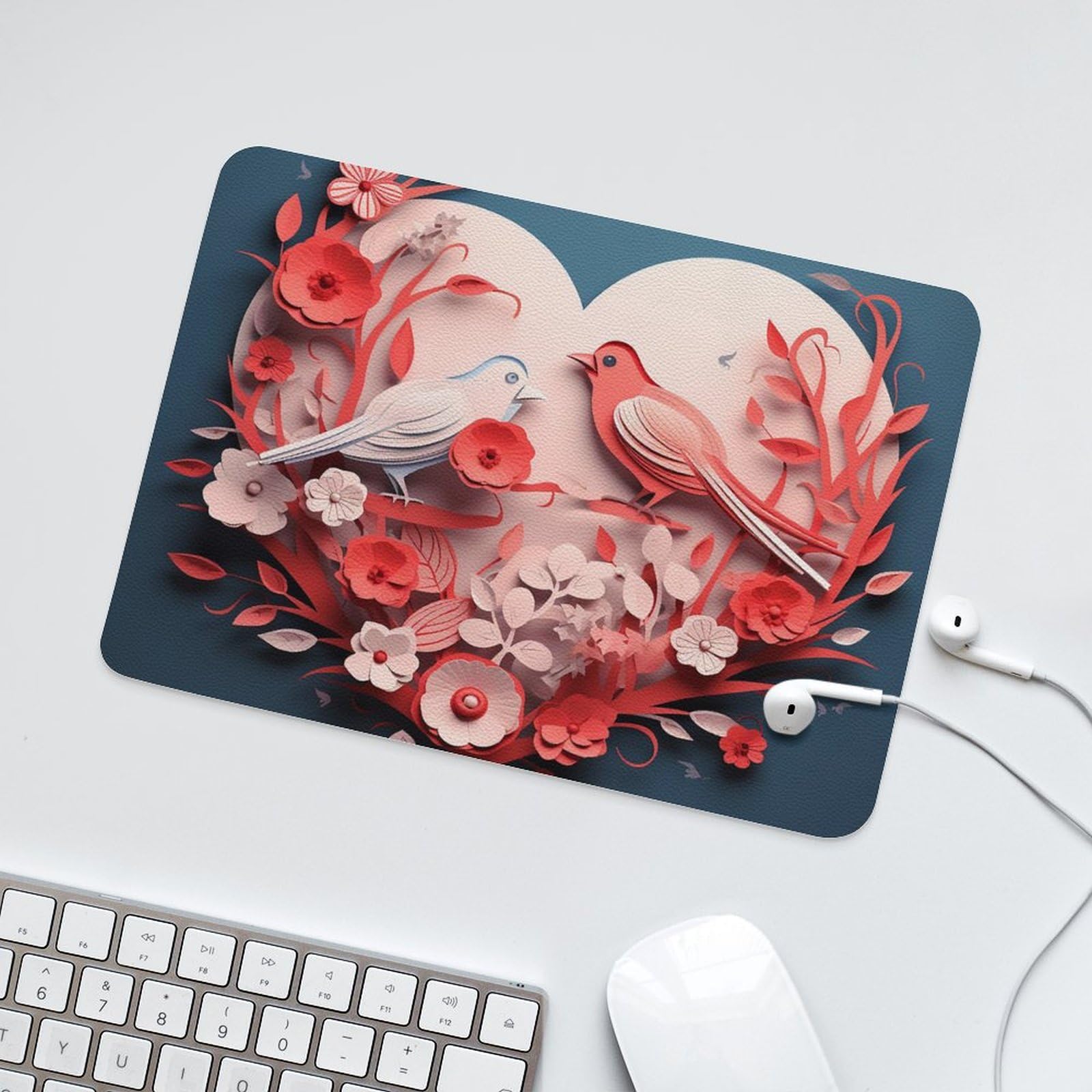 Personalized Leather Mouse Pad - Anti-Slip Gaming & Office Desk Mat for Valentine's Day Gift - Perfect for Computer Work, Home Office & PC Gaming Setups