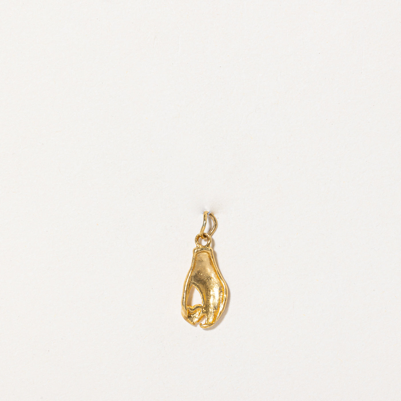 24K Yellow Gold Hand & Heart Charm Pendant Necklace for Women - Elegant Jewelry Gift for Her - Perfect for Valentine's Day, Anniversary & Special Occasions