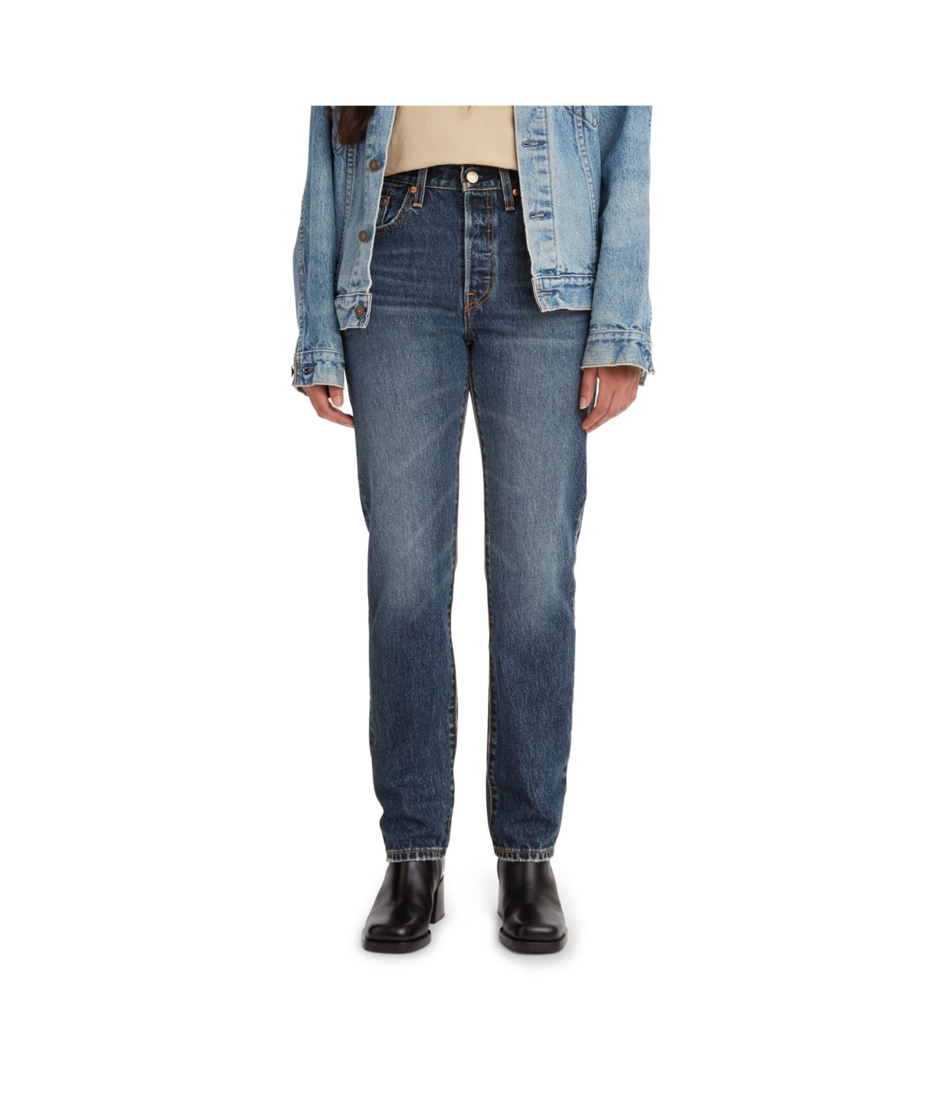 Levi's Women's Premium 501 Original Fit Jeans - Classic High Rise Straight Leg Denim Pants for Casual Wear & Everyday Style