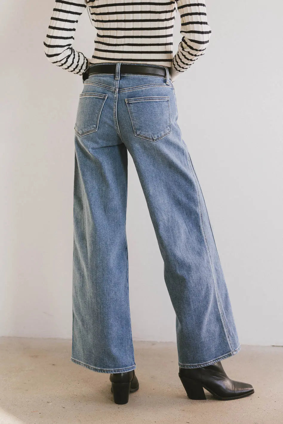 Kate Women's Wide Leg Jeans - Medium Wash Denim Pants for Casual Wear & Everyday Comfort | Trendy High Waist Trousers for Spring & Summer Outfits