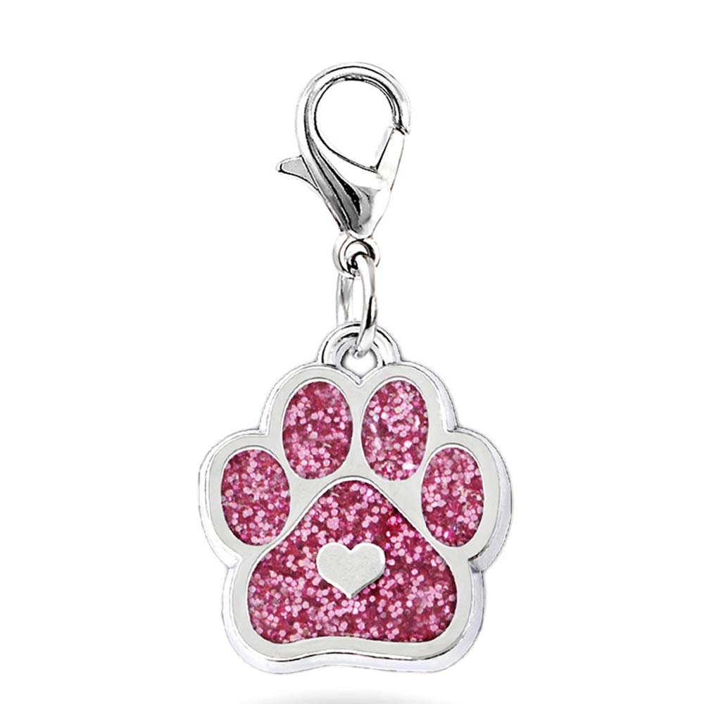Sparkling Pet ID Tag for Small, Medium & Large Dogs & Cats - Durable Clip-On Design for Collars | Perfect for Daily Walks, Travel & Pet Safety