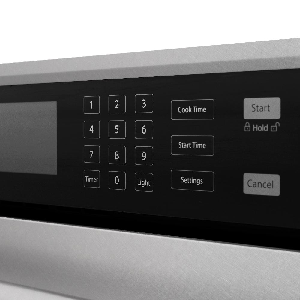 ZLINE 30 Inch Professional True Convection Single Wall Oven with Air Fry & Self-Clean - Satin Stainless Steel (WASS 30) | Perfect for Home Chefs & Air Frying Enthusiasts