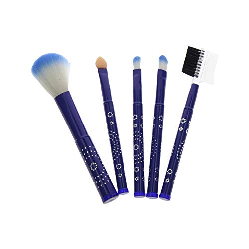 5Pcs Professional Makeup Brush Set with Eyebrow Comb, Blush Brush & 2 Eyeshadow Blending Brushes - Perfect for Daily Makeup, Travel & Professional Use