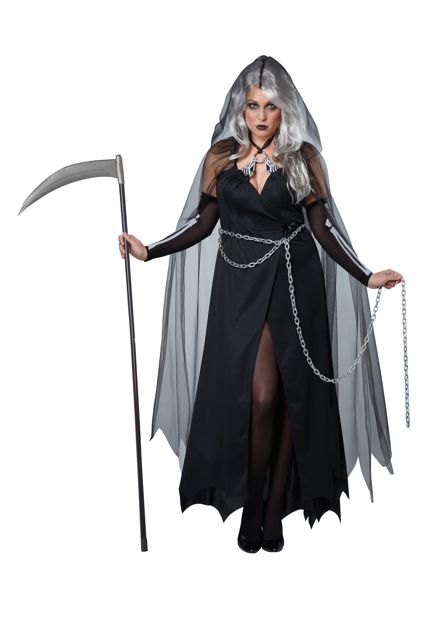 California Costumes Women's Plus-Size Lady Reaper Scary Ghost Demon Halloween Costume for Adults - Perfect for Halloween Parties, Cosplay Events & Horror Theme Nights