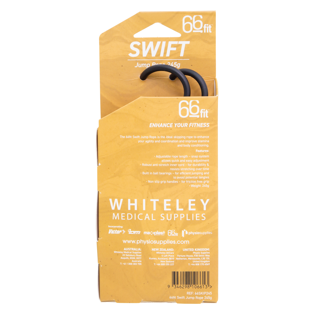 66fit Swift Jump Rope - 245g Lightweight Speed Rope for CrossFit, Boxing & Cardio Training - Perfect for Home Gym, Fitness Workouts & Weight Loss