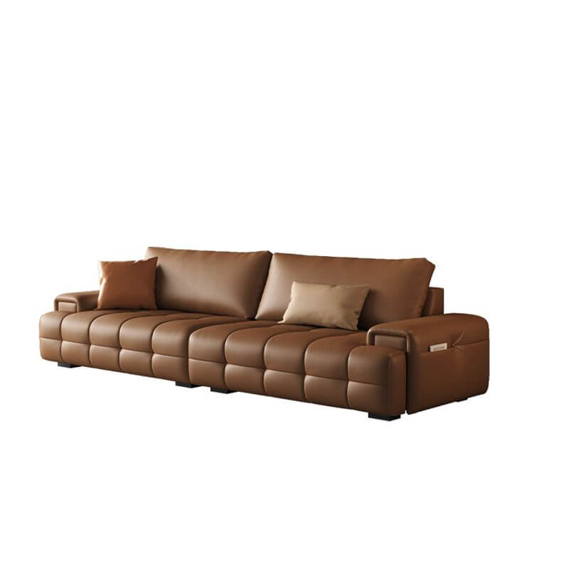Victorian Mocha Floor Sofa with Storage & Backrest - Comfortable Seating for Living Room, Bedroom or Lounge Area - Perfect for Small Spaces, Reading Nook & Relaxation