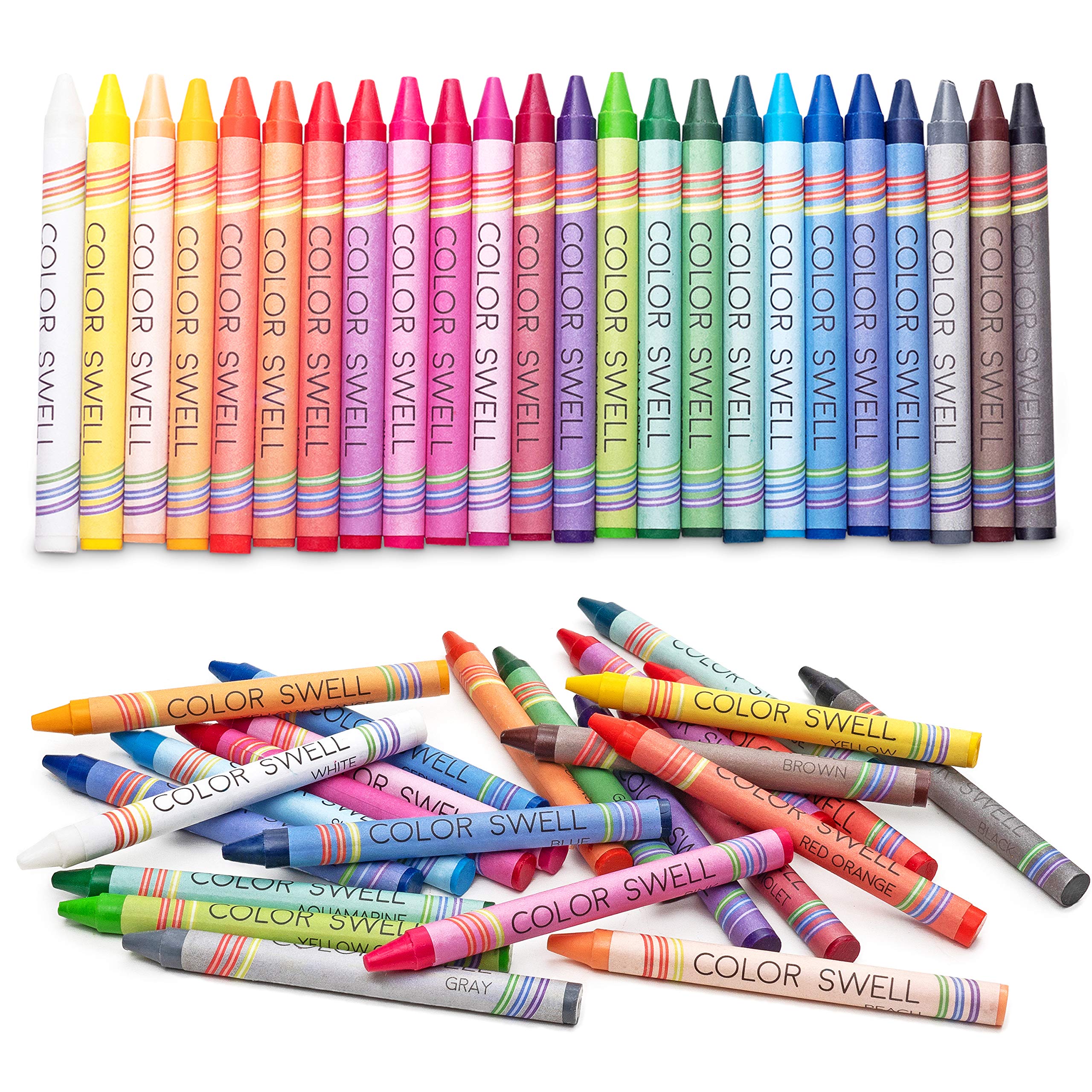 Color Swell Bulk Crayon Pack - 18 Boxes of 24 Vibrant Teacher-Quality Crayons for Classroom & Art Projects - Bulk Crayons for Kids, Students & Teachers - Perfect for School, Homeschooling & Creative Activities