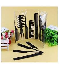 ZYCOFORD 10-Piece Hair Comb Set - Plastic Styling Combs & Paddle Brush for All Hair Types (Pack of 11) - Perfect for Salon, Home, Travel & Professional Hairstyling