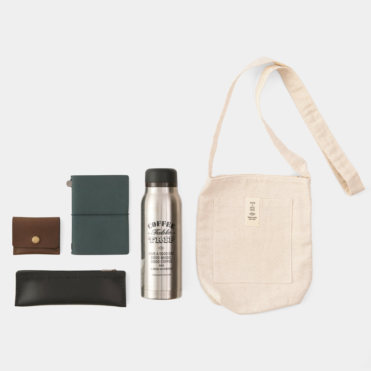 TRAVELER'S COMPANY Traveler's Factory Sacoche Bag - Natural Leather Crossbody Bag for Men & Women | Perfect for Travel, Work & Everyday Use