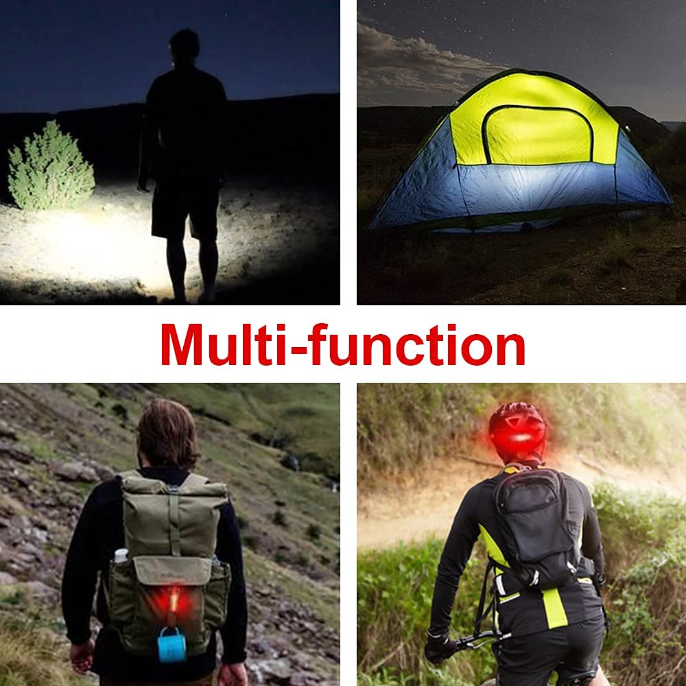 1200 Lumens USB Rechargeable Bike Light Set - Super Bright 3 LED Bicycle Headlight & Taillight with Power Bank Function, IPX5 Waterproof, 3+5 Lighting Modes for Night Cycling, Commuting & Outdoor Adventures