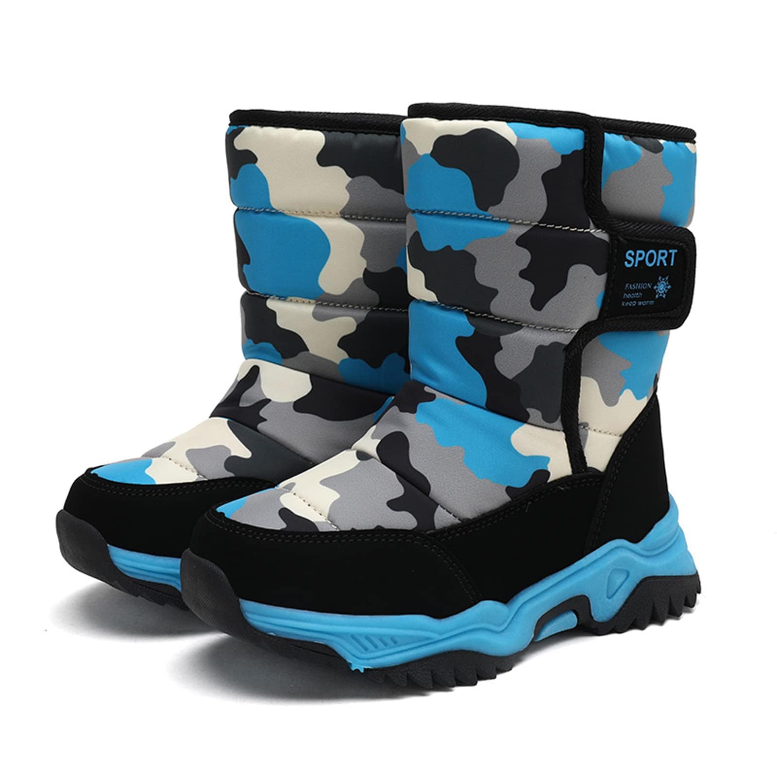 Kids Winter Snow Boots for Girls & Boys - Waterproof High-Top Warm Boots with Fur Lining - Cozy Outdoor Winter Shoes for Snow Play, Hiking & Cold Weather Activities