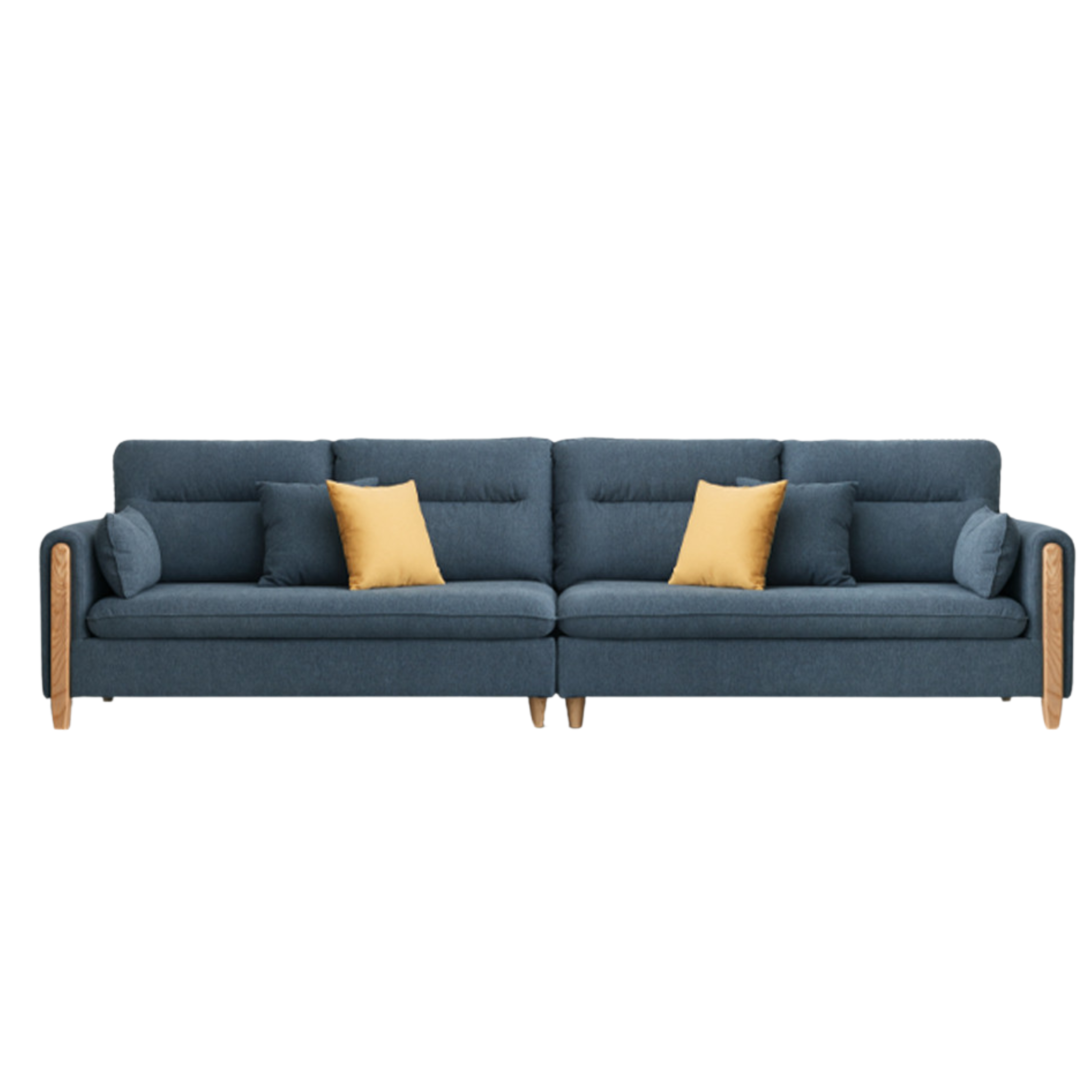 Premium Oak Solid Wood Luxury Fabric Sofa - Elegant & Durable Living Room Furniture for Home & Office Decor