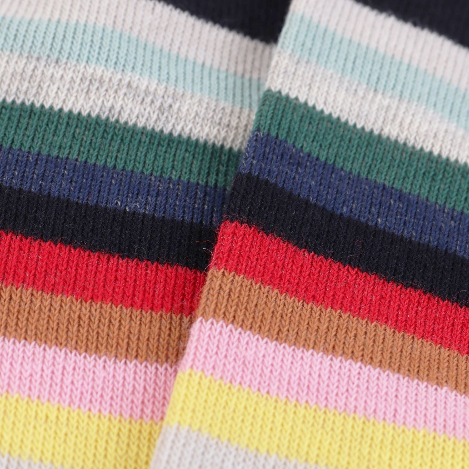 Colorful Women's Rainbow Striped Cotton Socks - Soft & Breathable Casual Crew Socks for Everyday Wear, Gym, Yoga & Fashion Outfits