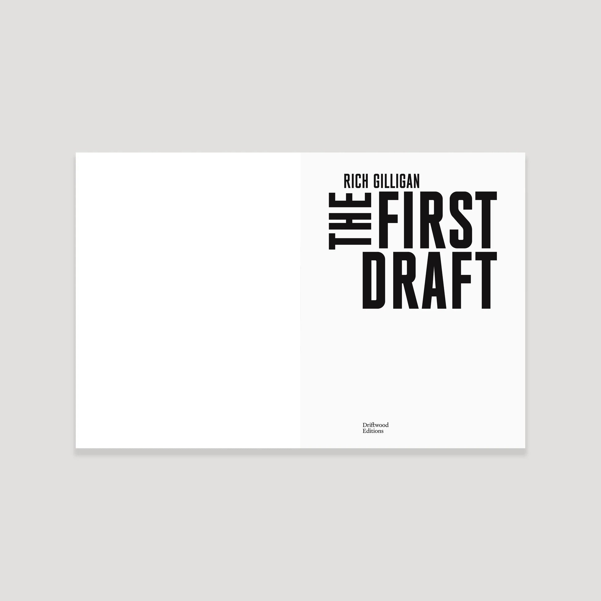 The First Draft by Rich Gilligan - Signed Collectible Book - Perfect for Book Lovers & Literary Gift Ideas