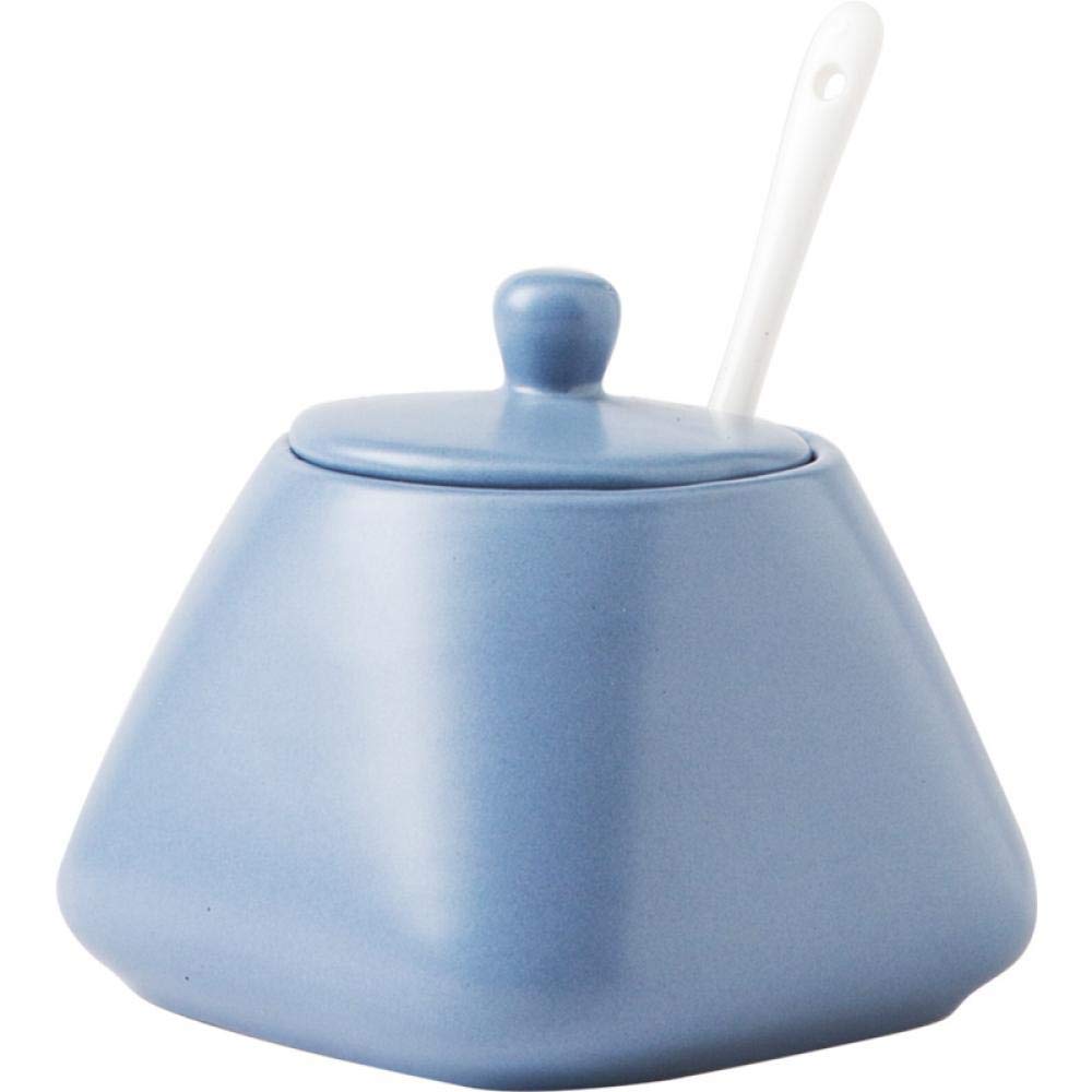 Premium Ceramic Sugar Bowl & Spice Jar with Lid & Spoon - Elegant Kitchen Storage for Sugar, Pepper & Seasonings - Perfect for Coffee, Tea & Dining Table Decor