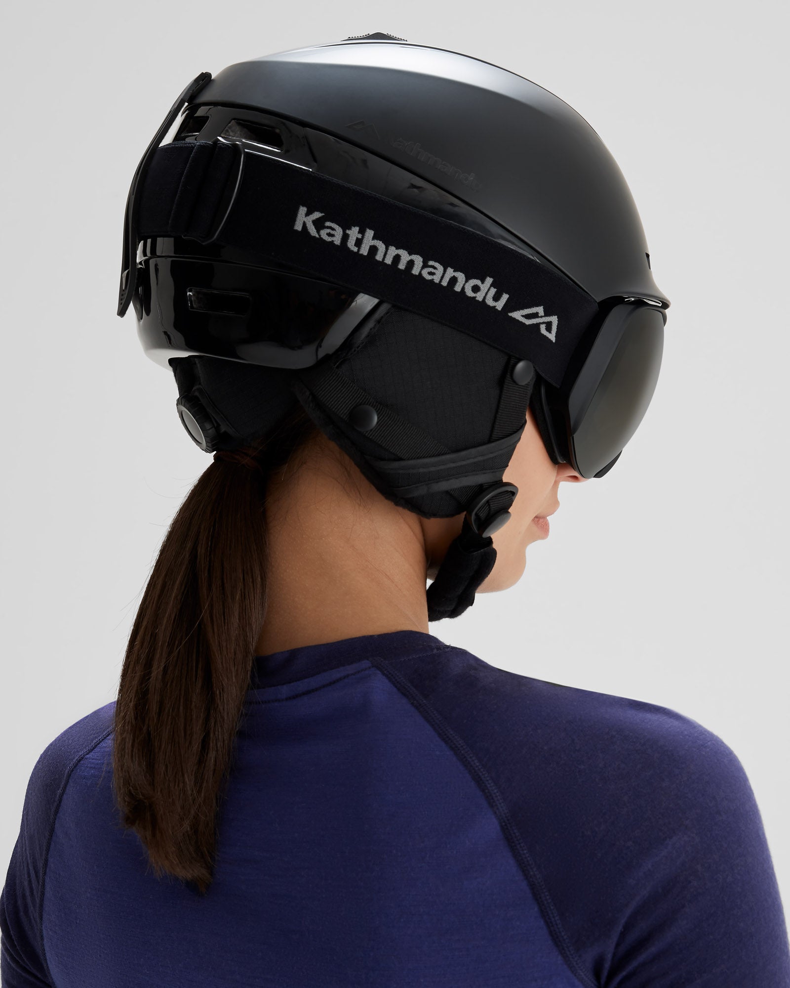 PWDR Days Snow Helmet for Adults - Black Stingray Design | Skiing, Snowboarding & Winter Sports Safety Gear