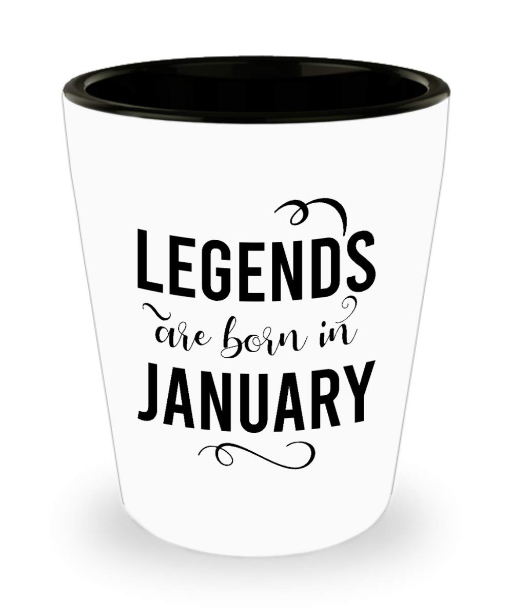 Capricorn & Aquarius Zodiac Birthday Shot Glass - Funny Novelty Drinkware for Men & Women | Perfect for January Birthdays, Bday Parties & Gag Gifts