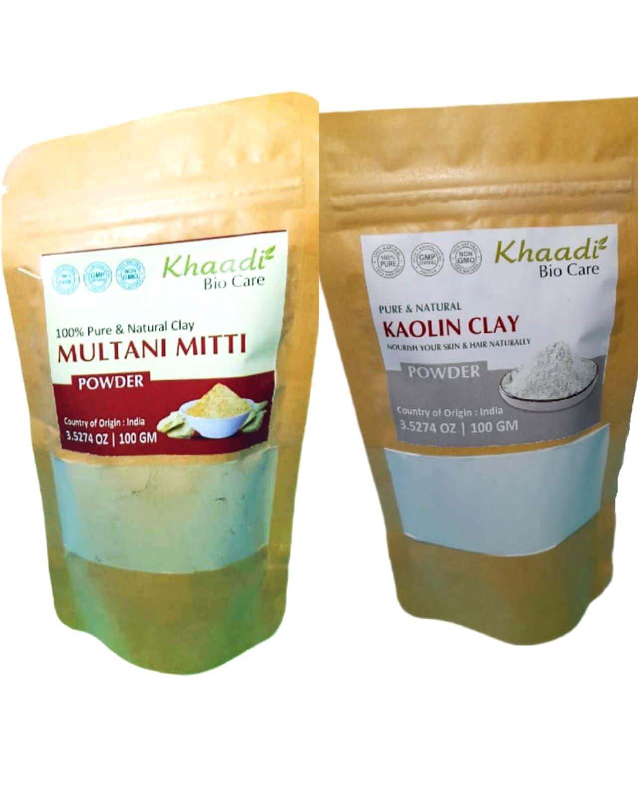 Khaadi Biocare Multani Mitti & Kaolin Clay Face Mask for Acne, Pimples & Blackheads - Mineral Rich Skin Regenerating Treatment (200g Combo Pack) | Deep Cleansing & Detoxifying Facial for Glowing Skin