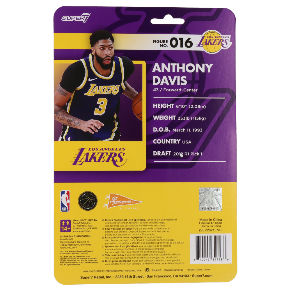 Anthony Davis Purple Statement ReAction Figure - NBA Collectible for Lakers Fans, Perfect for Display & Gifting