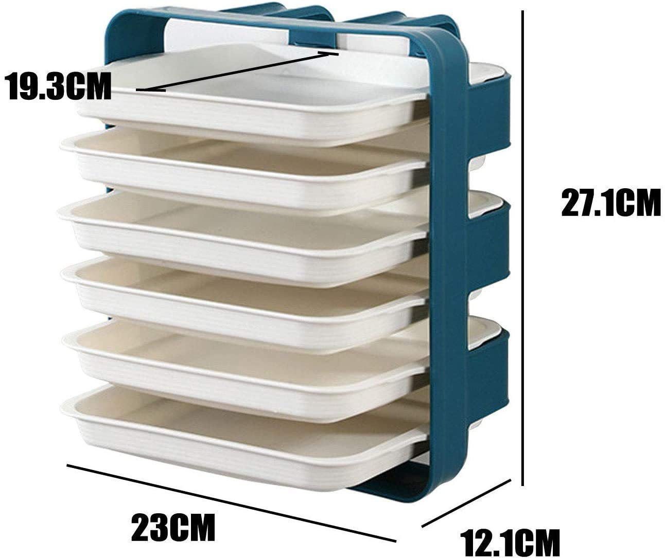 ISTARA 6-Tier Wall Mounted Dish Organizer Rack - Space Saving Kitchen Storage for Plates, Bowls, Fruits & Vegetables - Perfect for Pantry, Cabinet & Countertop Organization