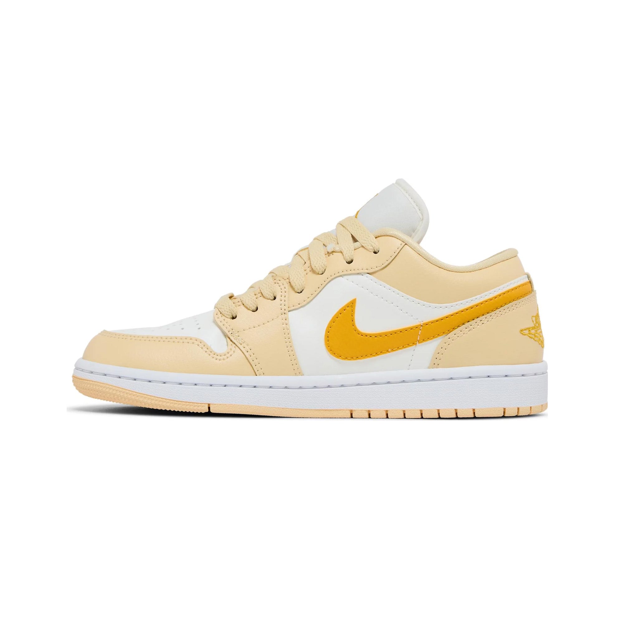 Air Jordan 1 Low 'Sail Yellow Ochre' Women's Sneakers (2024) - Retro Basketball Shoes for Casual Wear & Street Fashion