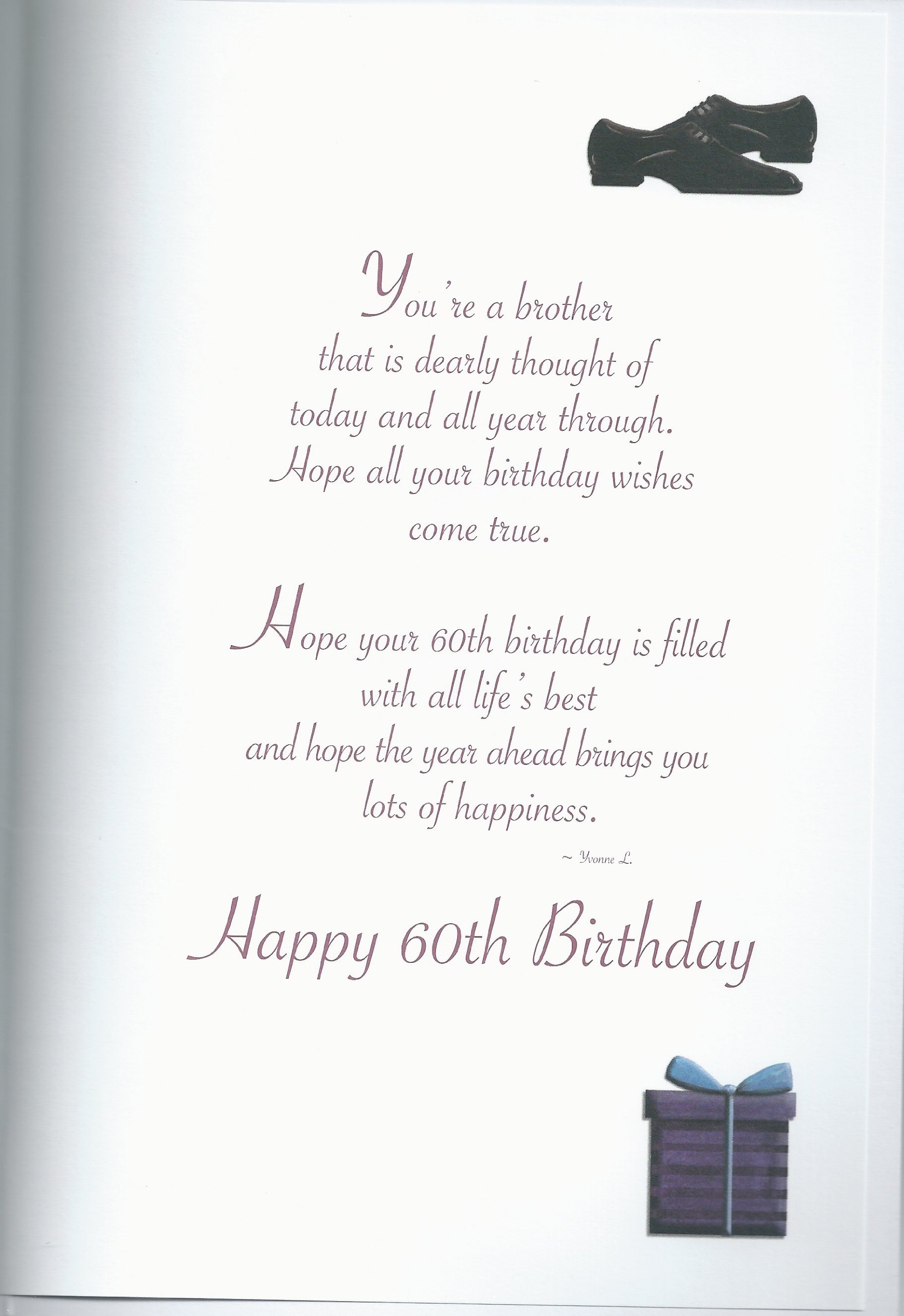 60th Birthday Card for Brother - Heartfelt & Funny Birthday Greeting Card - Perfect for Celebrating His Special Day