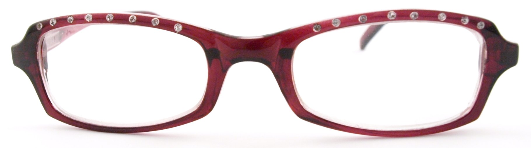 R778 Rhinestone Rectangular Reading Glasses for Women - Fashionable +1.0 to +3.0 Magnification Readers - Perfect for Reading, Crafts & Close Work