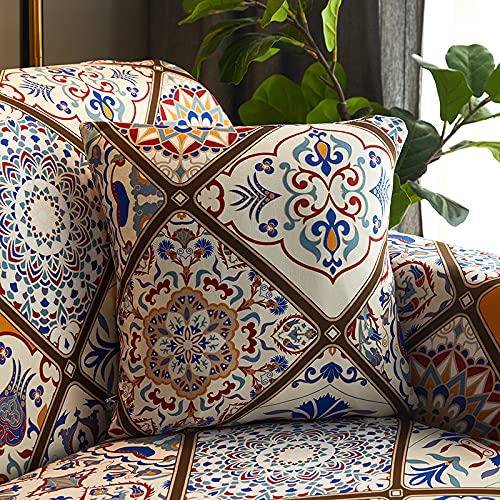 Stretch Printed Sofa Cover - Soft Patterned Slipcover for Armchairs & Couches (MLG Design) | Perfect for Living Room Decor & Furniture Protection