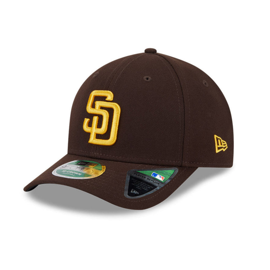 New Era 9Forty M Crown San Diego Padres Snapback Baseball Cap - Adjustable Brown Hat for Men & Women | Perfect for Baseball Games, Streetwear Fashion & Casual Outfits