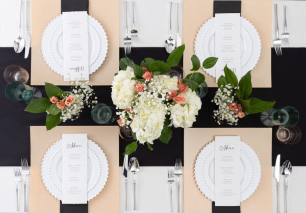 32-Piece White Round Plastic Dinnerware Set - Beaded Rim Disposable Plates, Bowls, Cups & Cutlery for 16 Guests - Perfect for Parties, Picnics, BBQs & Outdoor Events