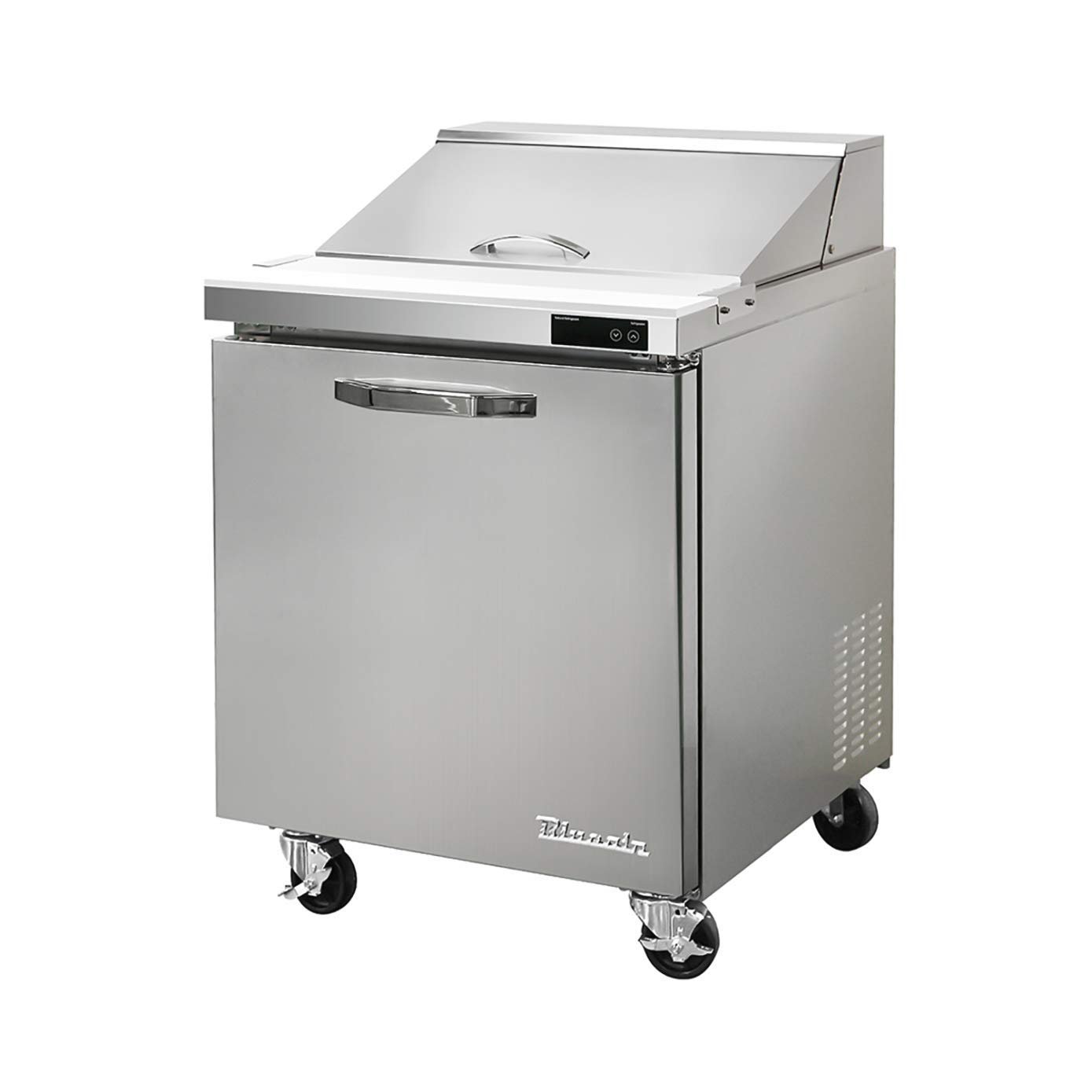 Blue Air BLPT28-HC 28-Inch Single Door Refrigerated Prep Table - 7 cu.ft Capacity for Sandwiches, Salads & Deli Foods | Perfect for Restaurants, Cafes & Commercial Kitchens